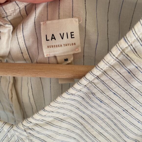 La Vie Rebecca Taylor Ruching Detail Long Sleeve Blouse w/ Puff Sleeve & Rufflin - Picture 11 of 16